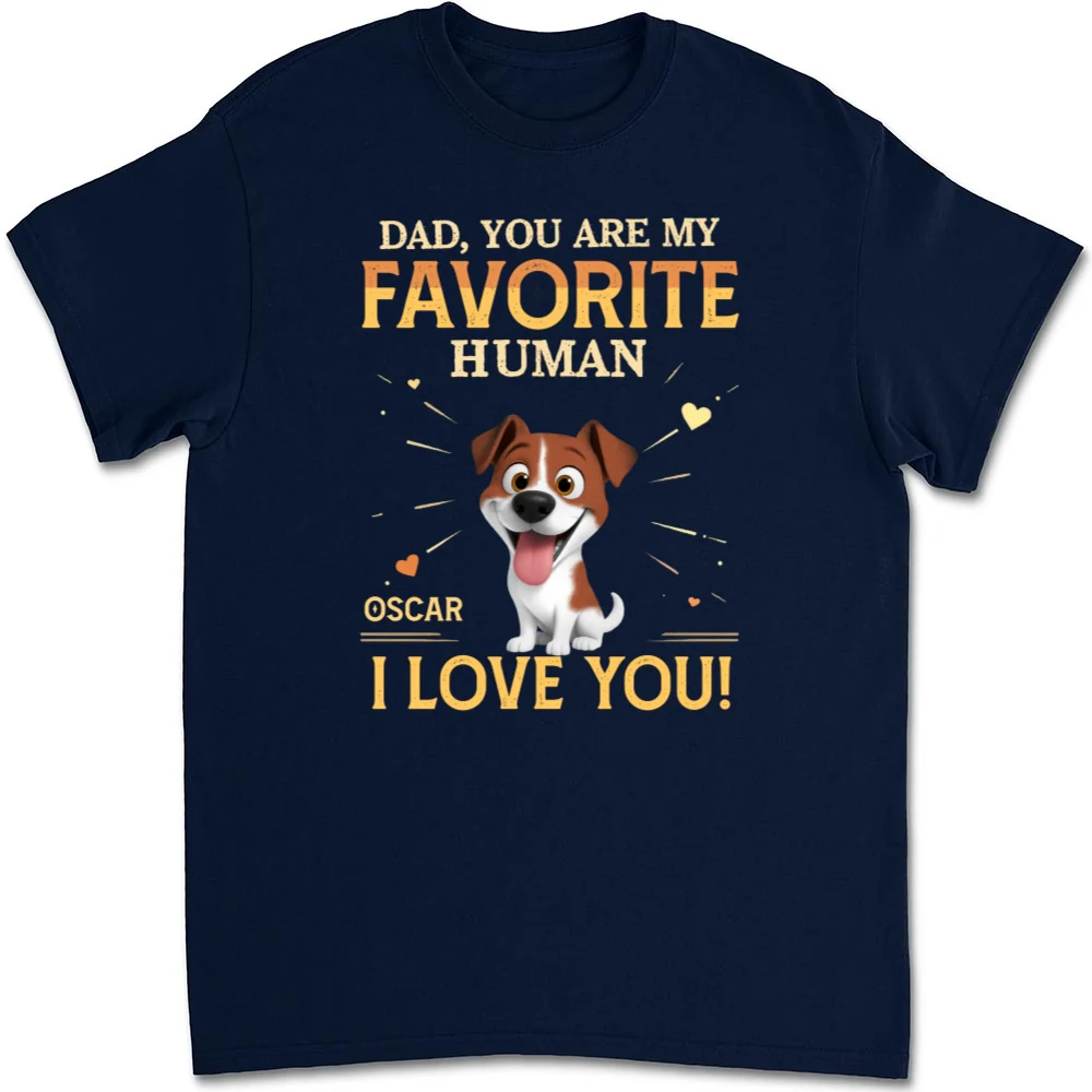 Favorite Pet Human - Personalized Custom Unisex T-Shirt - Image 7
