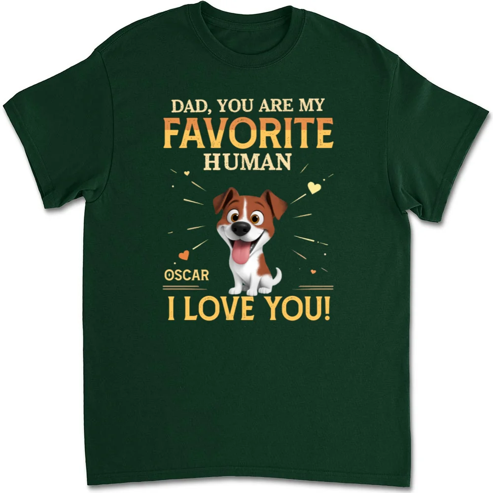 Favorite Pet Human - Personalized Custom Unisex T-Shirt - Image 8