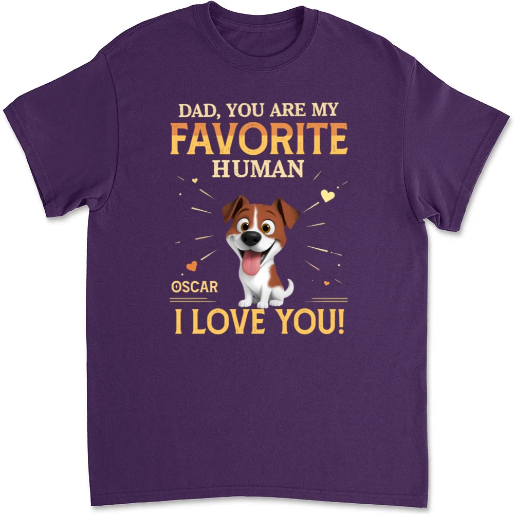 Favorite Pet Human - Personalized Custom Unisex T-Shirt - Image 9
