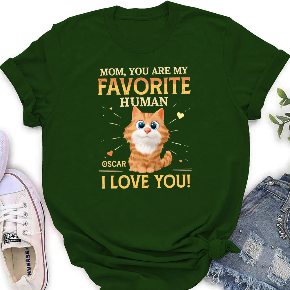 Favorite Pet Human - Personalized Custom Women's T-Shirt - Image 3