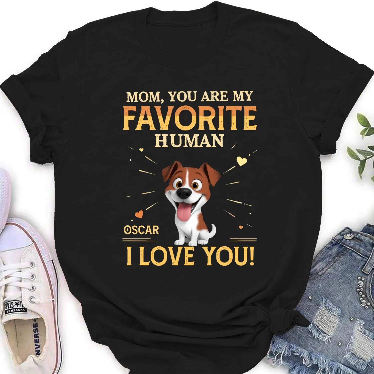 Favorite Pet Human - Personalized Custom Women's T-Shirt - Image 6