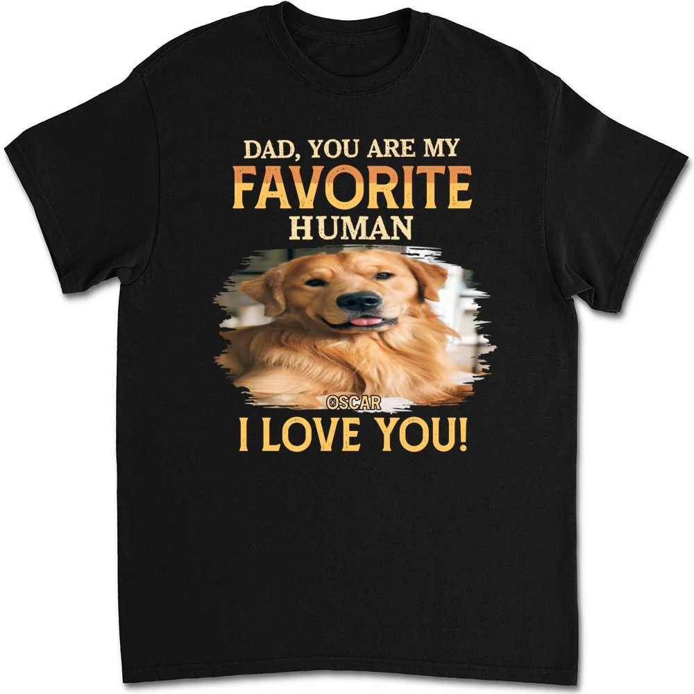 Favorite Pet Human Photo - Personalized Custom Unisex T-Shirt - Image 5