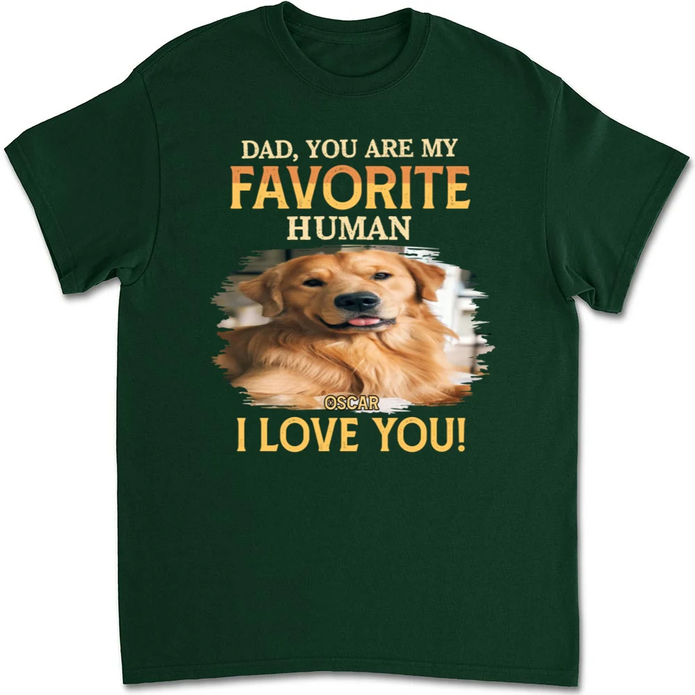 Favorite Pet Human Photo - Personalized Custom Unisex T-Shirt - Image 7
