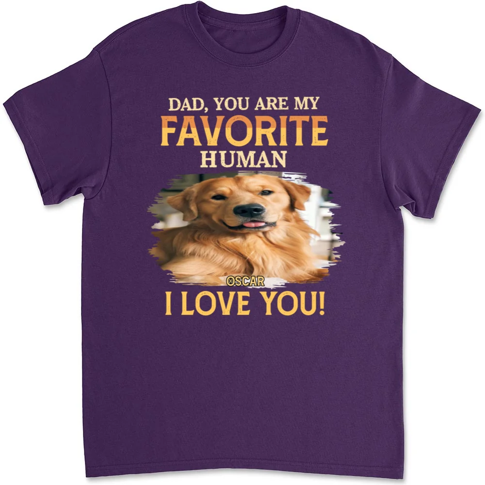 Favorite Pet Human Photo - Personalized Custom Unisex T-Shirt - Image 8