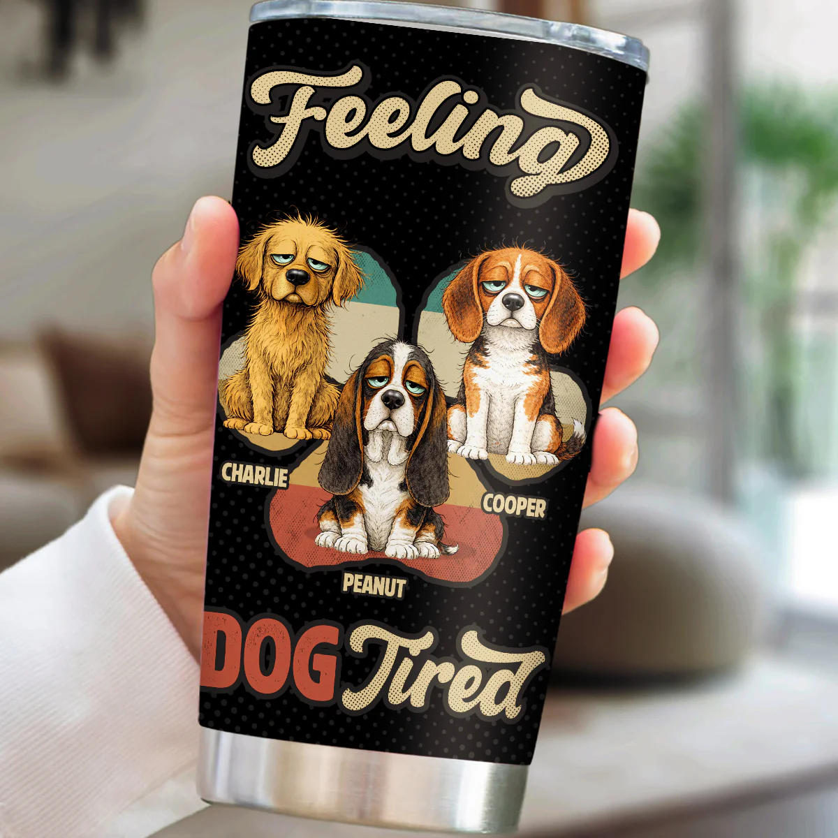 Feeling Tired Tired - Personalized Custom Tumbler - Image 3