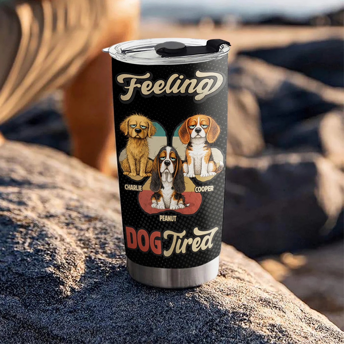 Feeling Tired Tired - Personalized Custom Tumbler - Image 5
