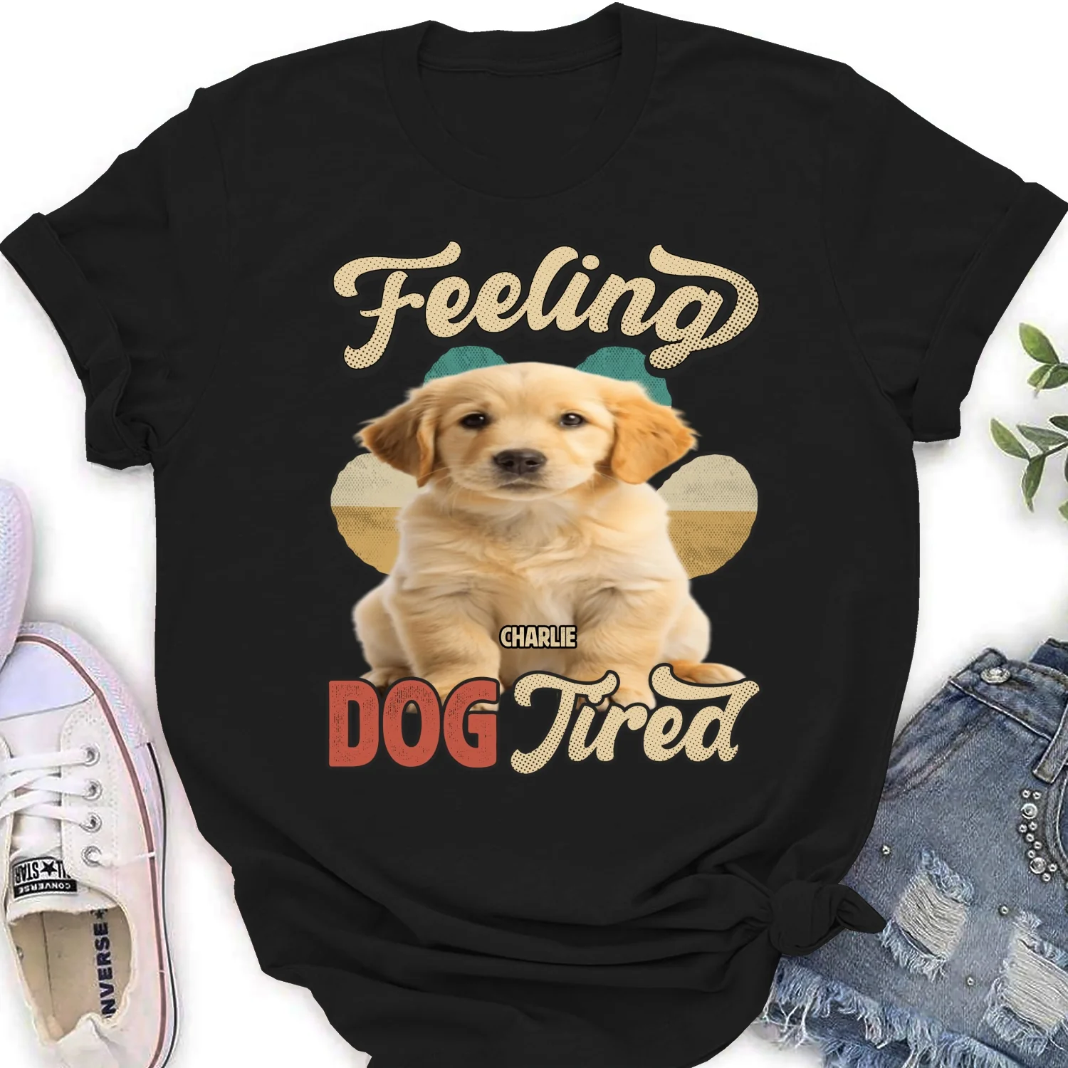 Feeling Tired Tired Photo - Personalized Custom Women's T-shirt - Image 2