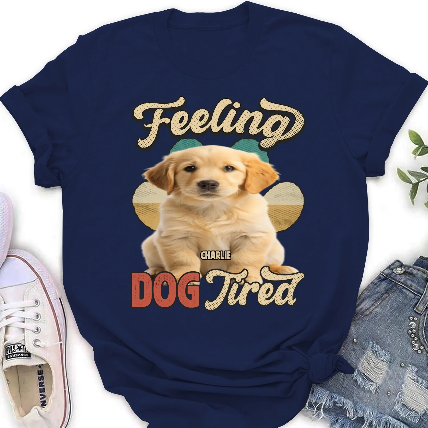 Feeling Tired Tired Photo - Personalized Custom Women's T-shirt - Image 3