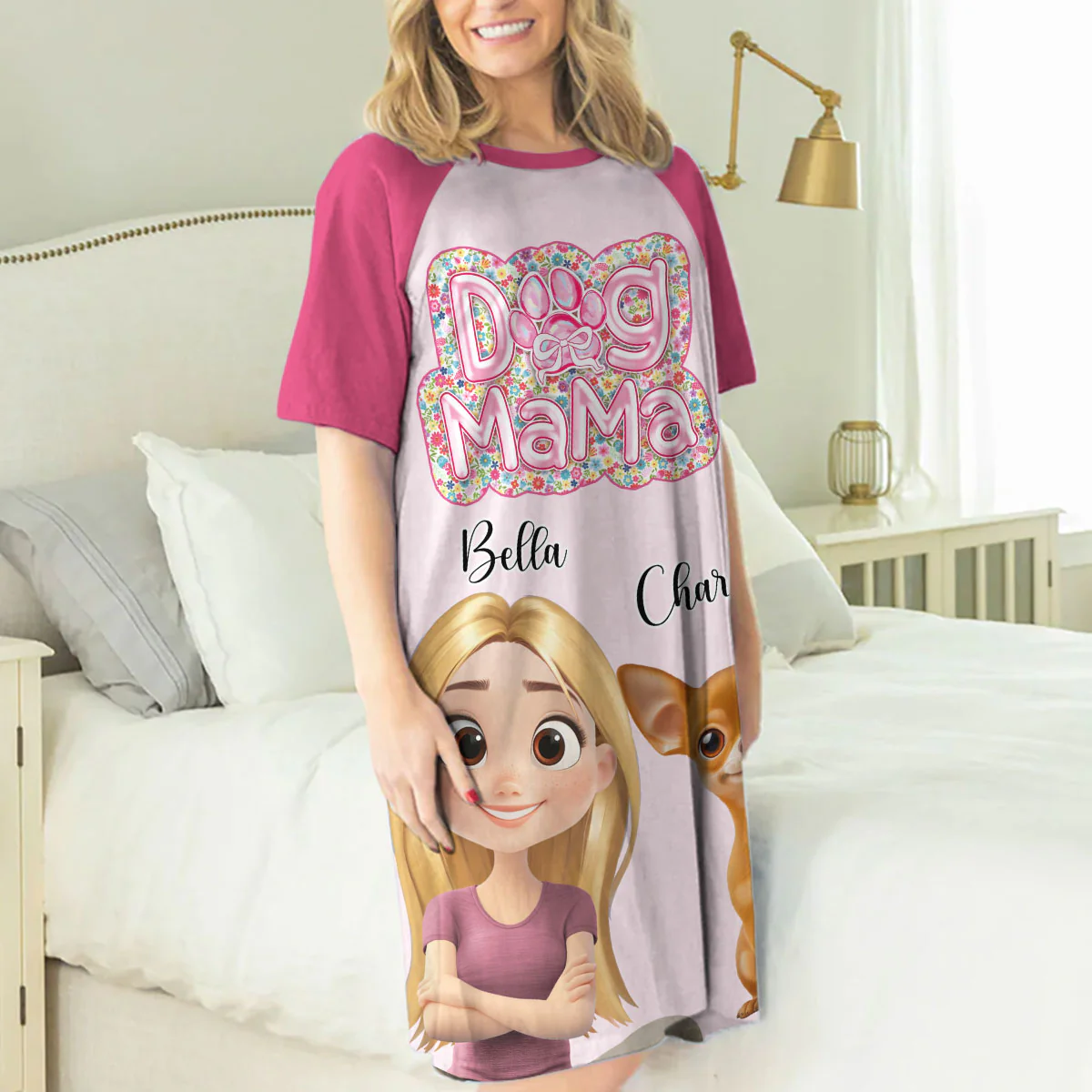 Flowering In You - Personalized Custom 3/4 Sleeve Dress - Image 3