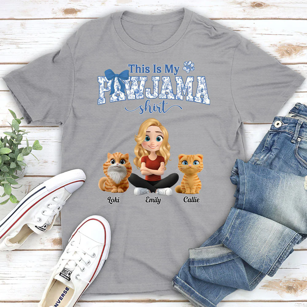 Flowery Sleep Shirt - Personalized Custom Unisex T-shirt - Image 2