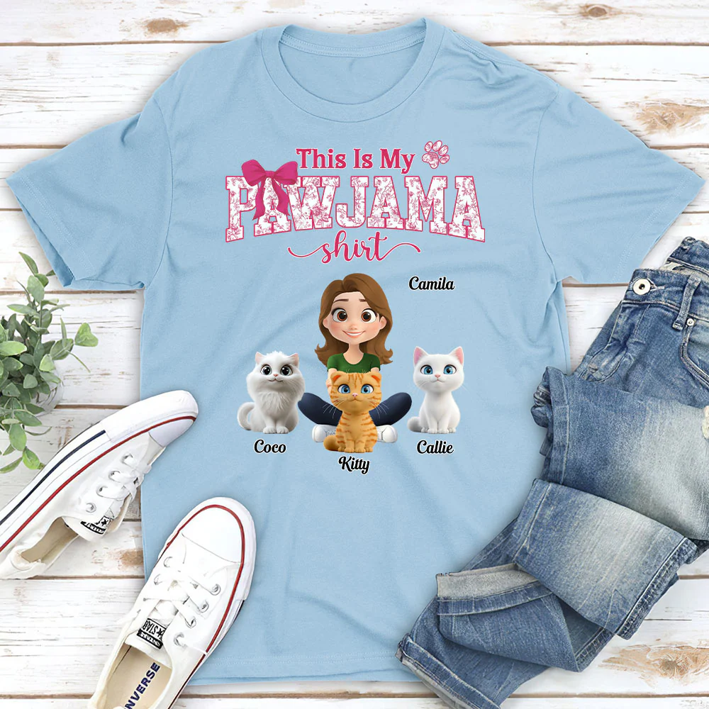 Flowery Sleep Shirt - Personalized Custom Unisex T-shirt - Image 4