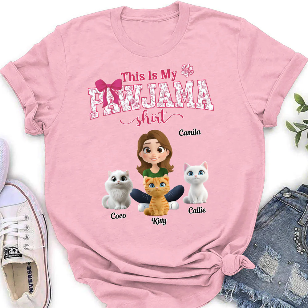 Flowery Sleep Shirt - Personalized Custom Women T-Shirt - Image 5