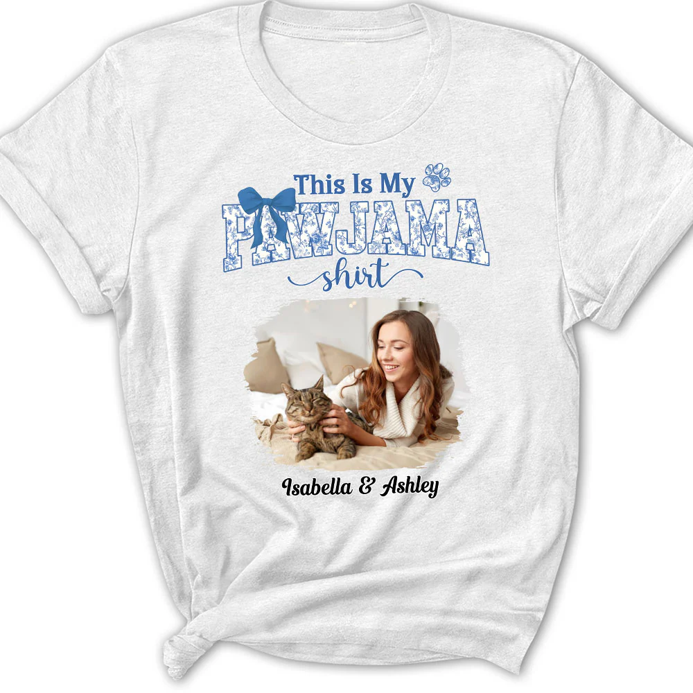 Flowery Sleep Shirt Photo- Personalized Custom Women T-Shirt