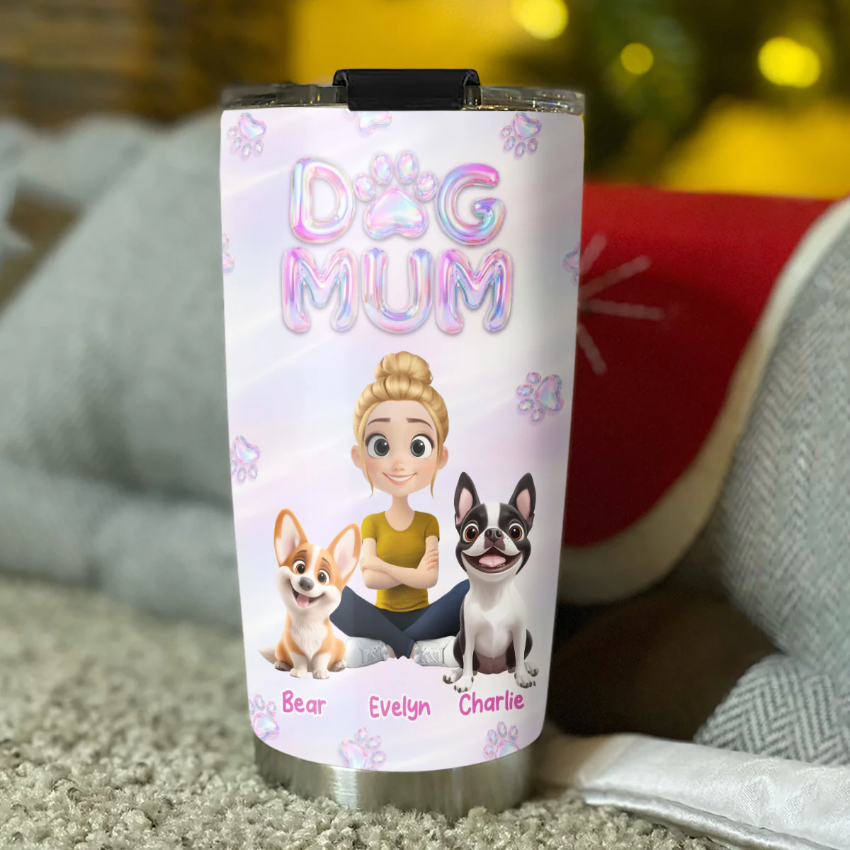 Flying Into Bubble Planet - Personalized Custom 3D Effect Tumbler - Image 2