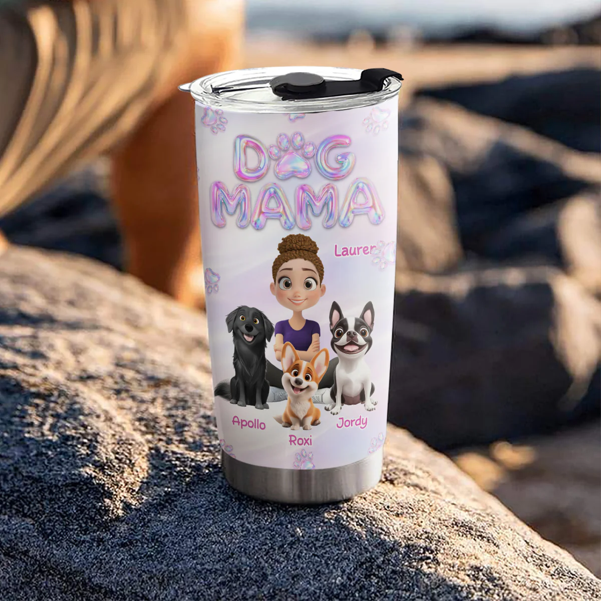 Flying Into Bubble Planet - Personalized Custom 3D Effect Tumbler - Image 4