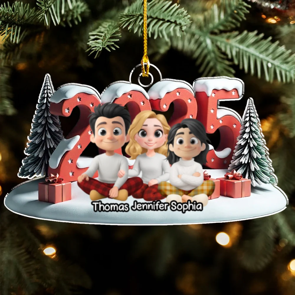Forever As A Family - Personalized Custom Acrylic Ornament - Image 6