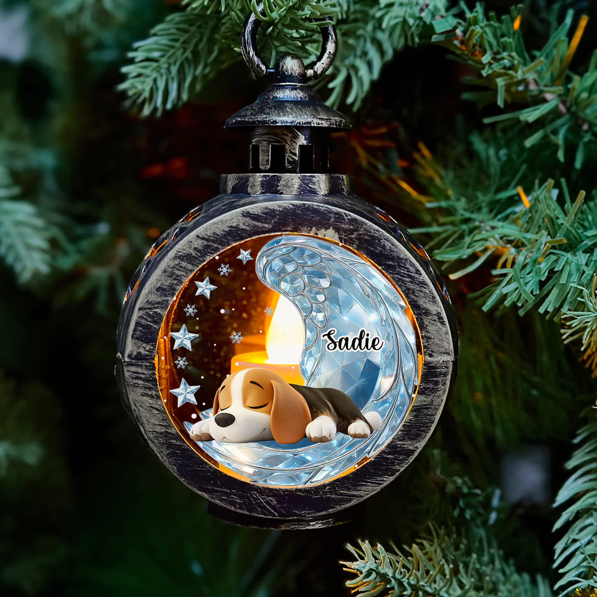 Forever Miss You - Personalized Custom 3D Effect Christmas Lantern - Image 2