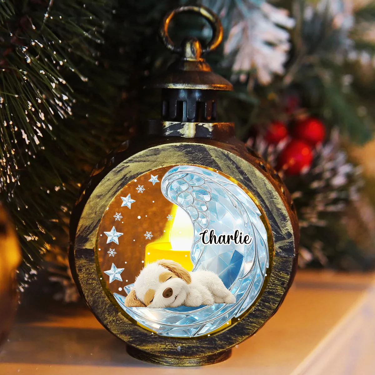 Forever Miss You - Personalized Custom 3D Effect Christmas Lantern - Image 3