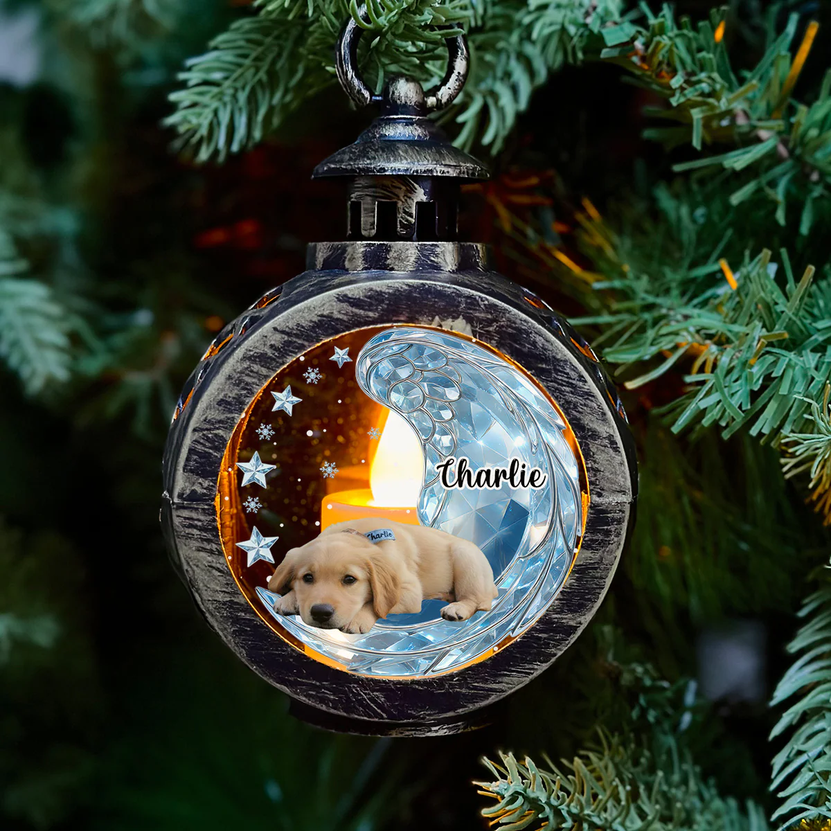 Forever Miss You Photo - Personalized Custom 3D Effect Christmas Lantern