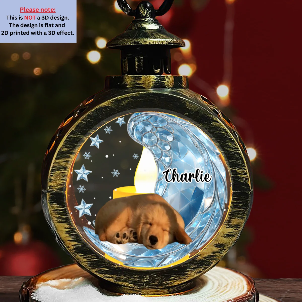 Forever Miss You Photo - Personalized Custom 3D Effect Christmas Lantern - Image 4