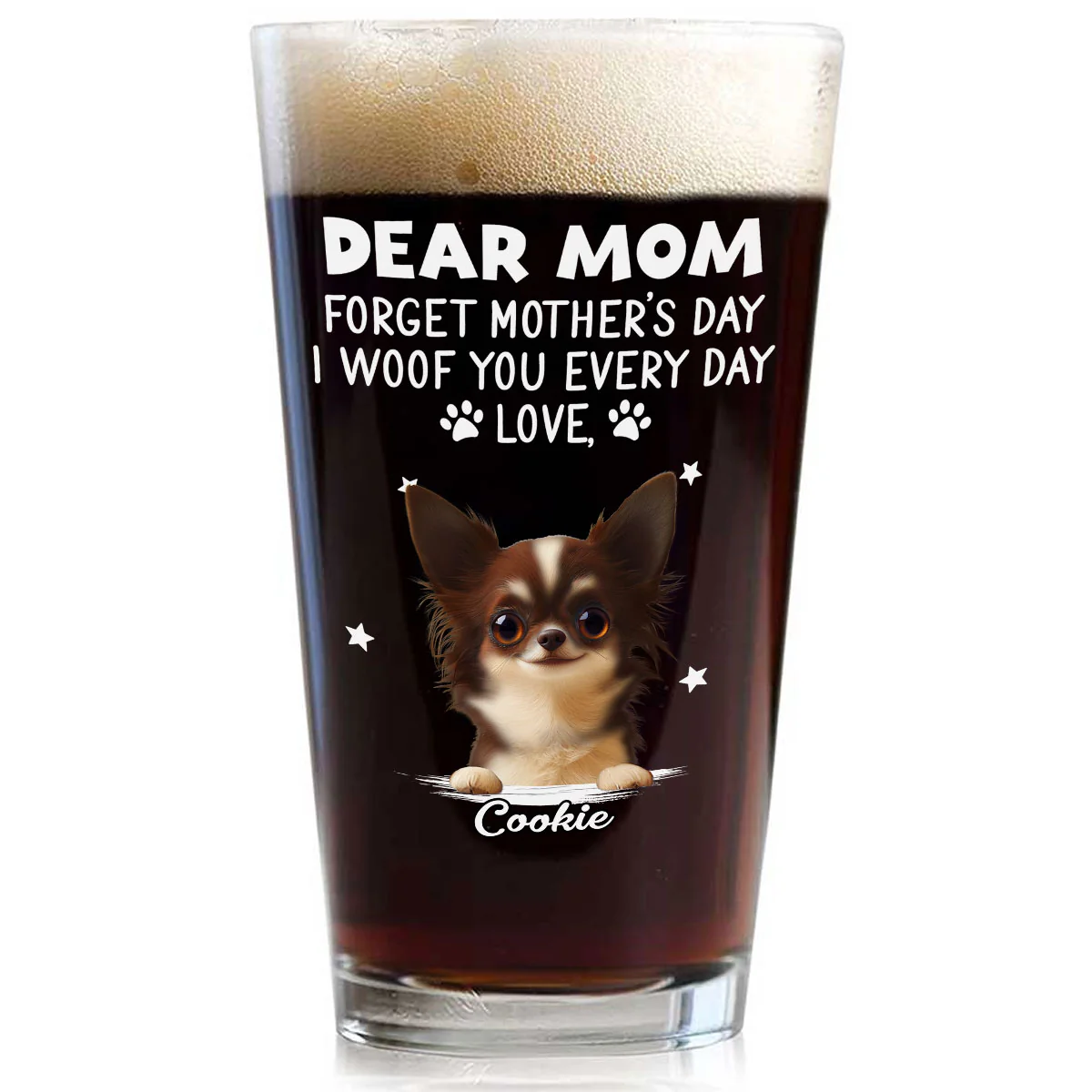 Forget Mother Day Mommy - Personalized Custom Beer Glass
