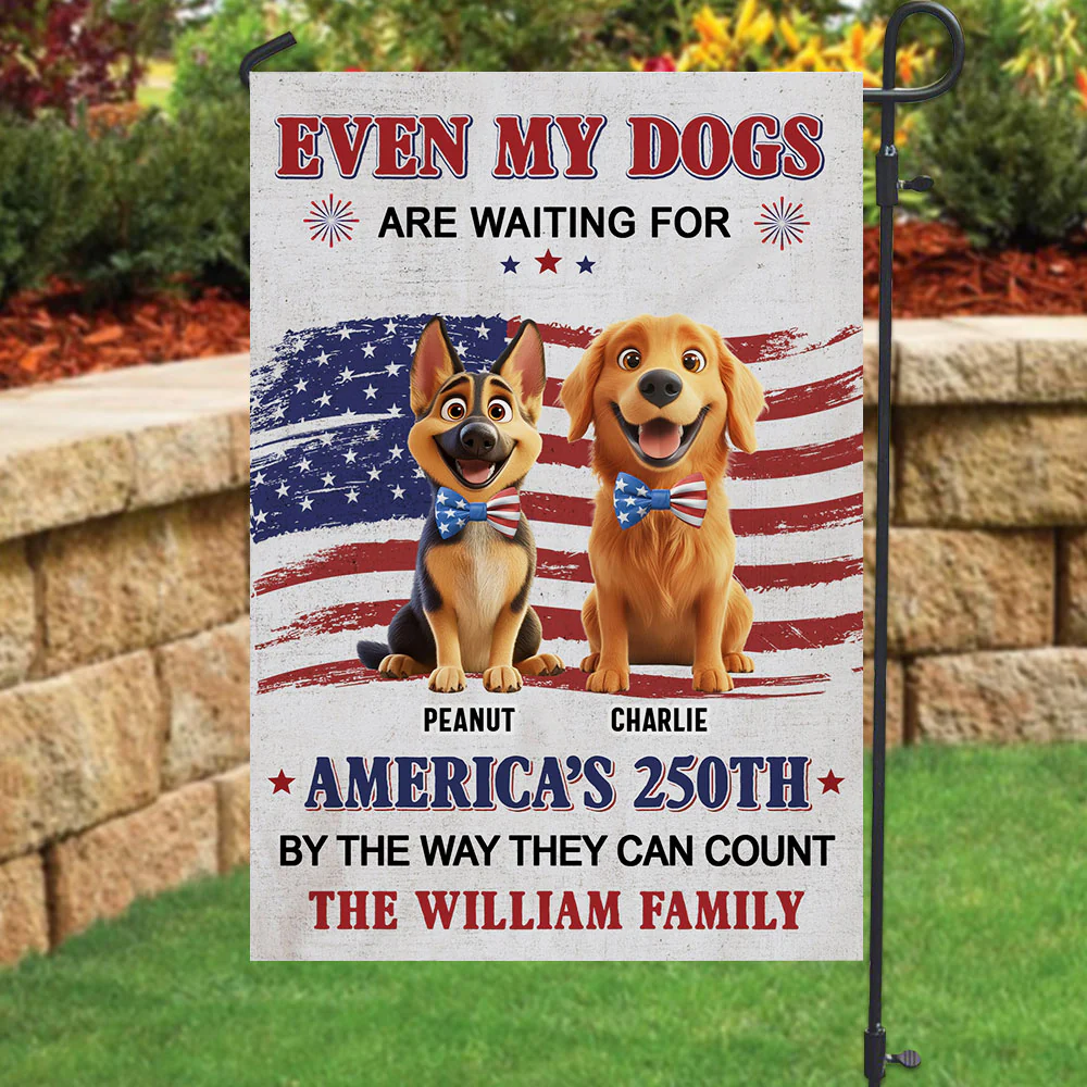 Freedom Barks Here - Personalized Custom Flag - Image 2