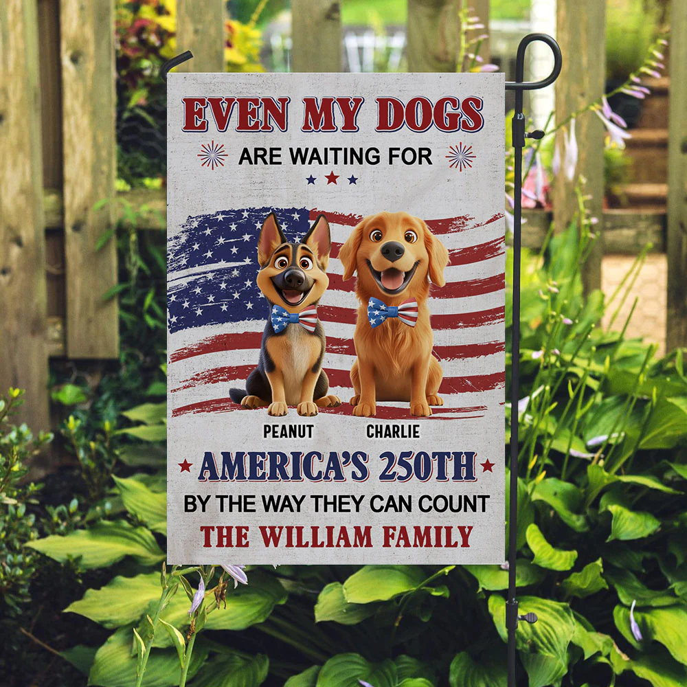 Freedom Barks Here - Personalized Custom Flag - Image 3