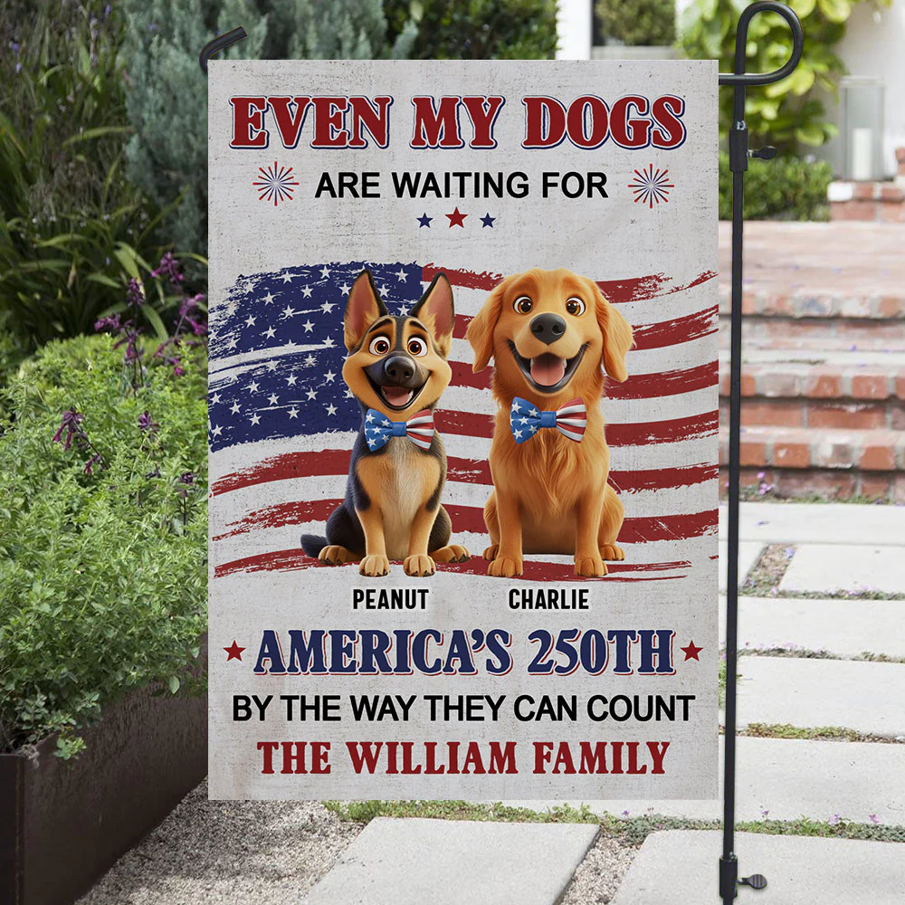 Freedom Barks Here - Personalized Custom Flag - Image 4