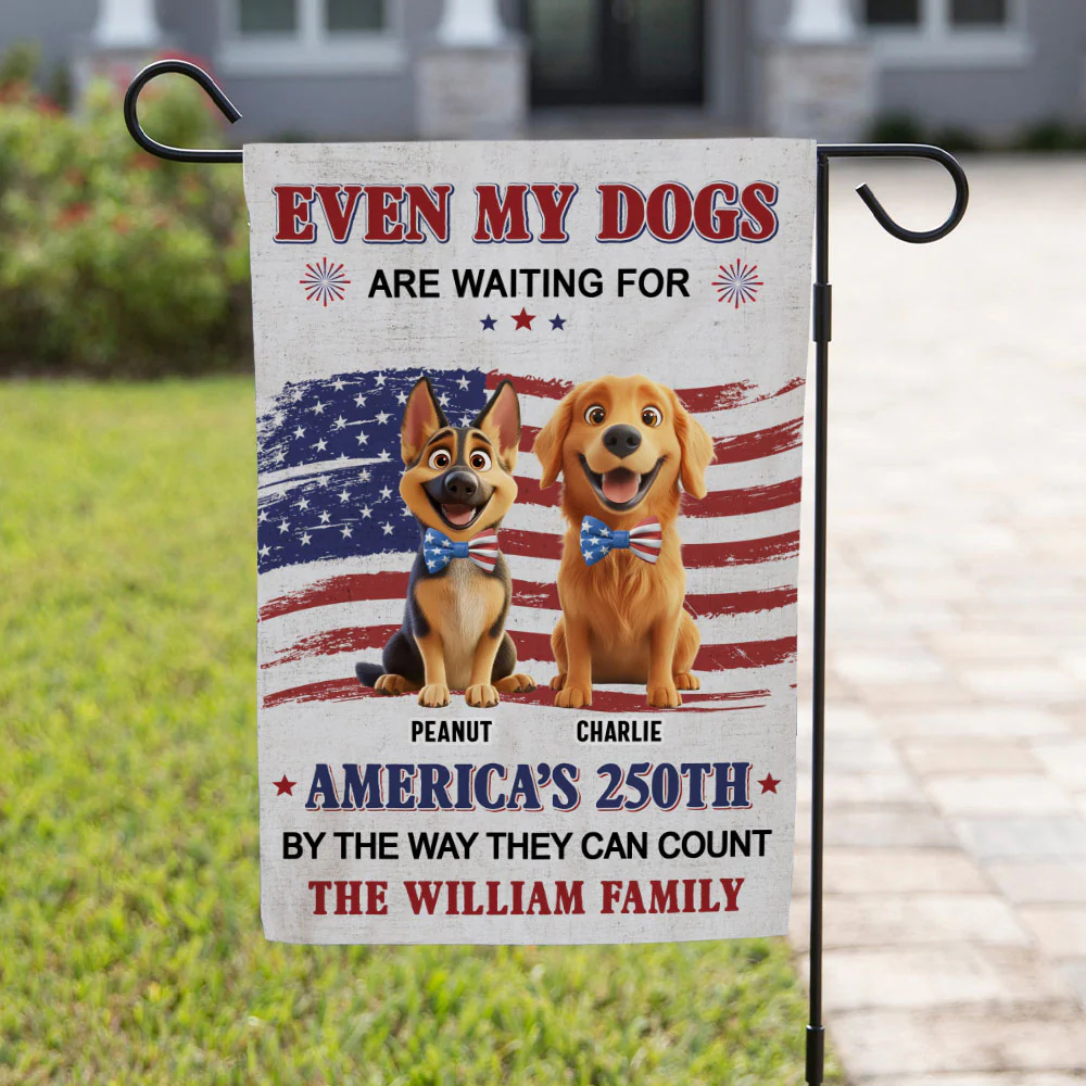 Freedom Barks Here - Personalized Custom Flag - Image 5