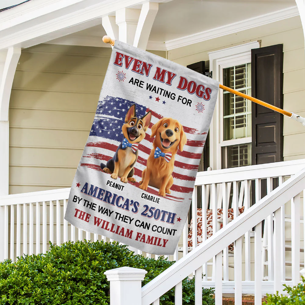 Freedom Barks Here - Personalized Custom Flag - Image 6