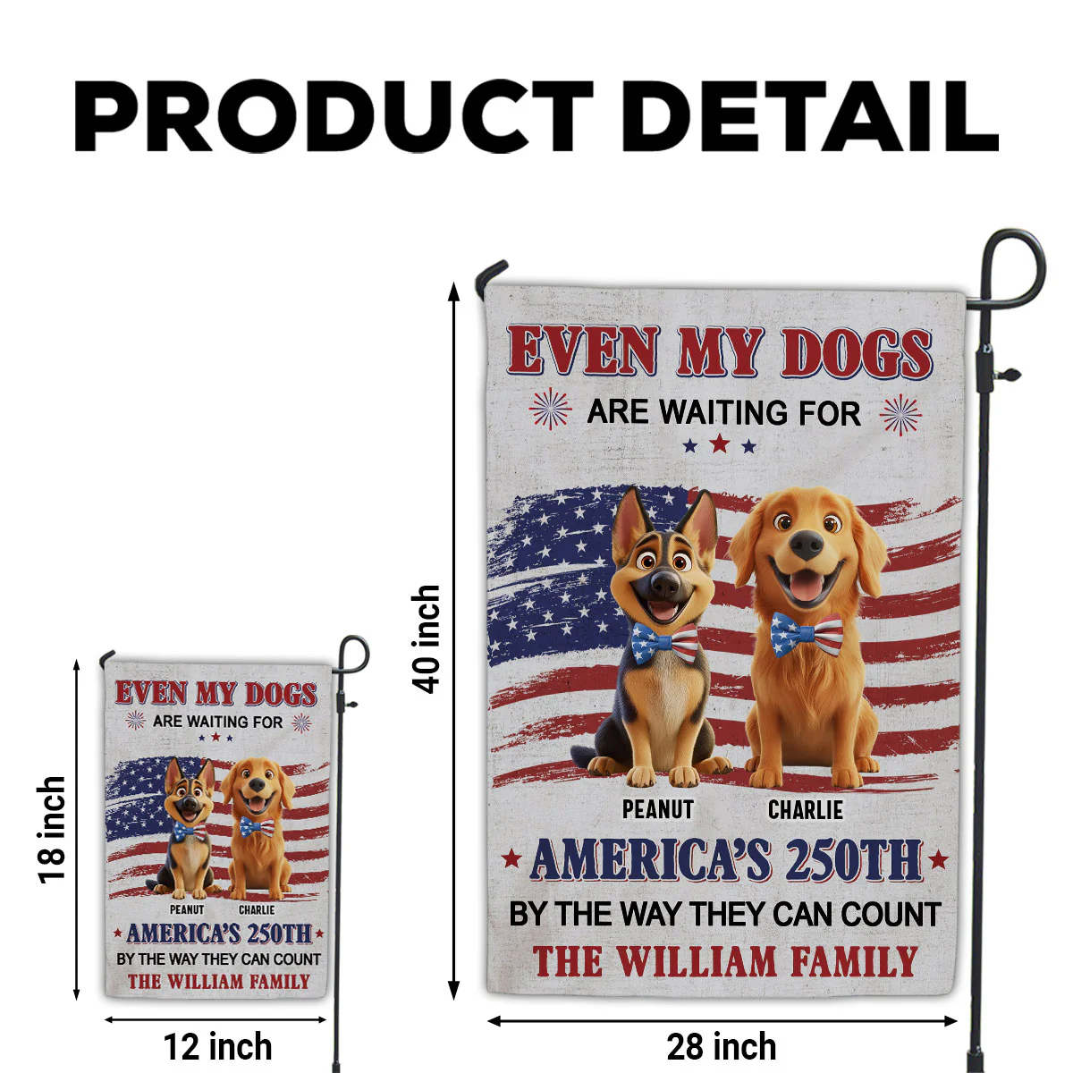 Freedom Barks Here - Personalized Custom Flag - Image 7