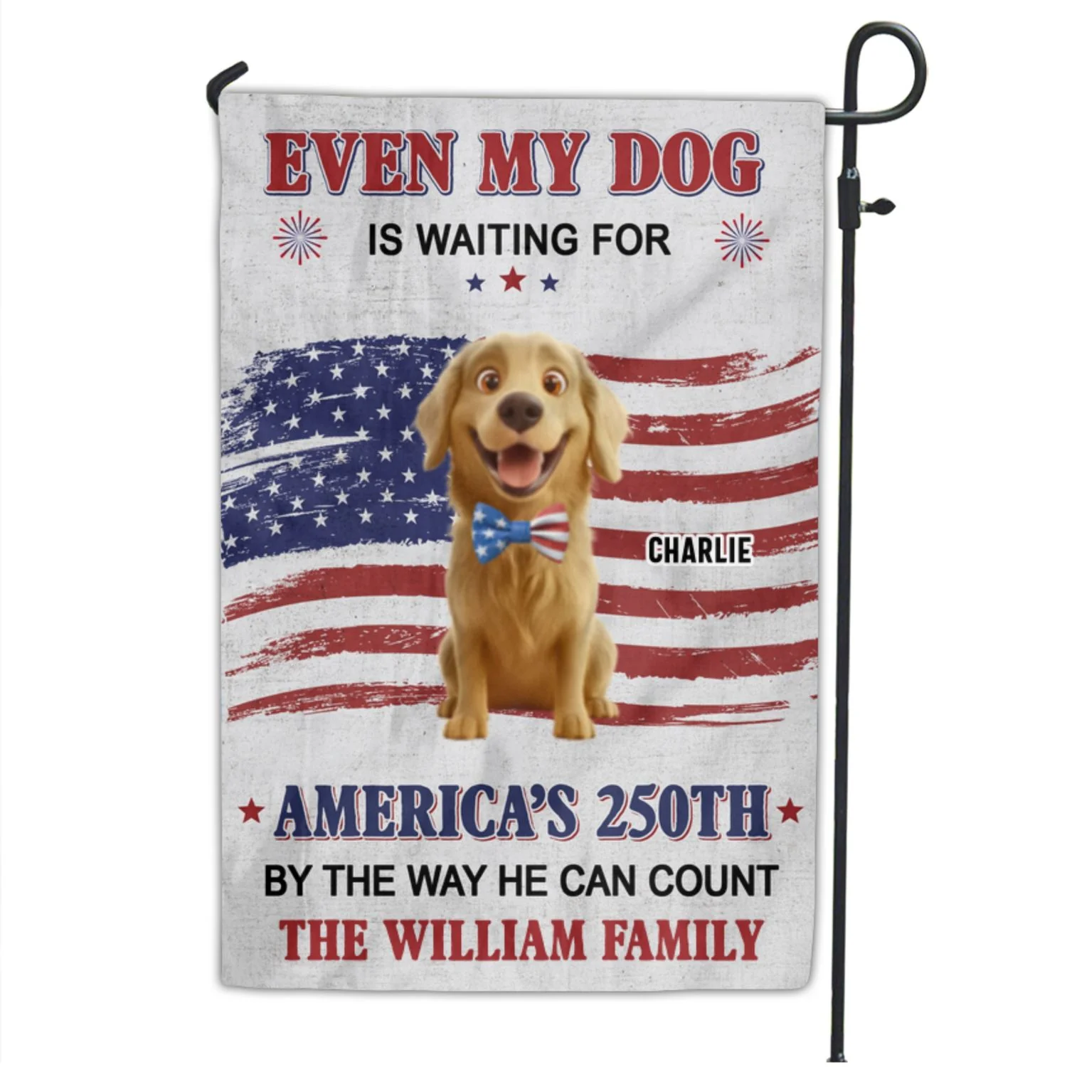 Freedom Barks Here - Personalized Custom Flag - Image 8