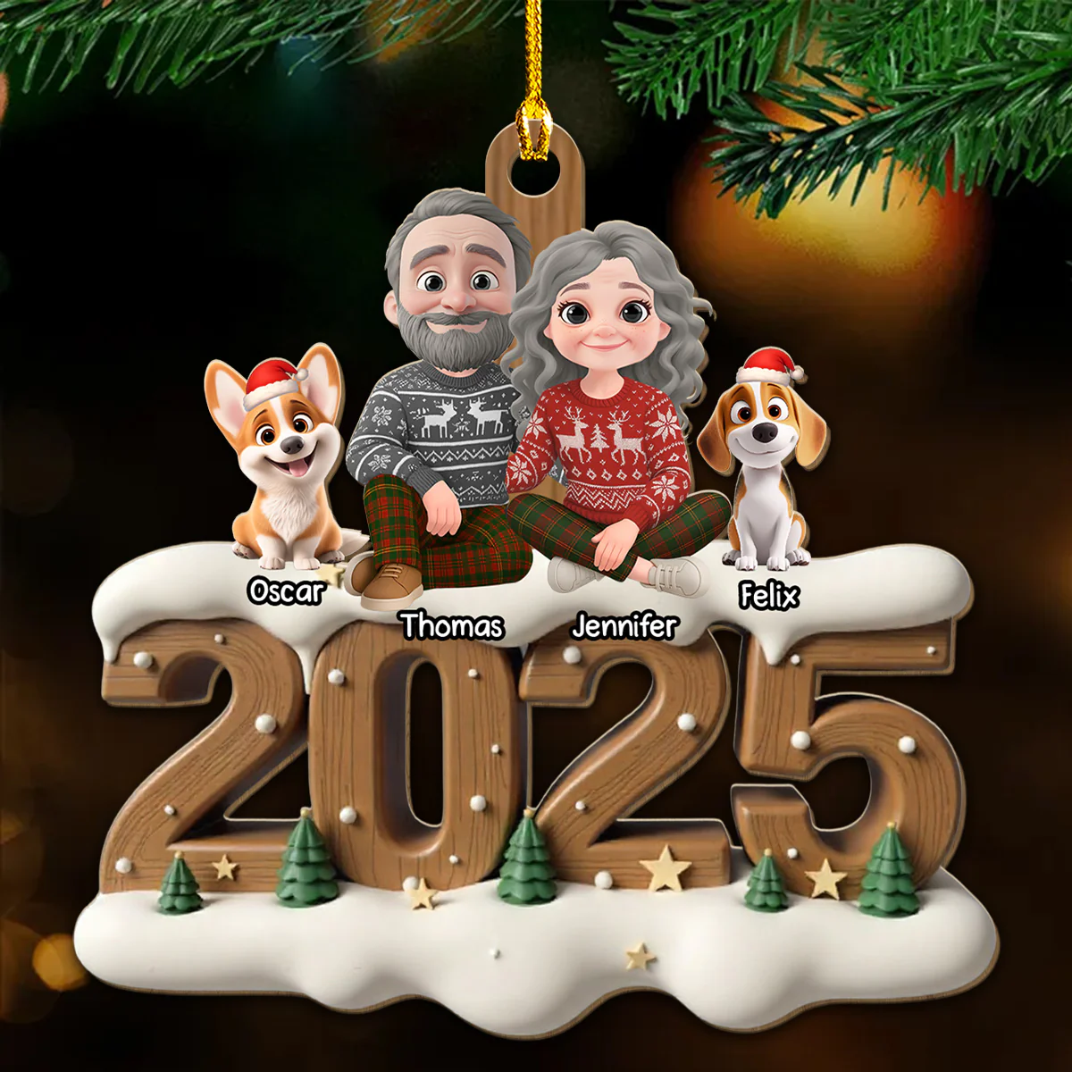 From This Year Onwards - Personalized Custom 3D Effect Wood Ornament - Image 2