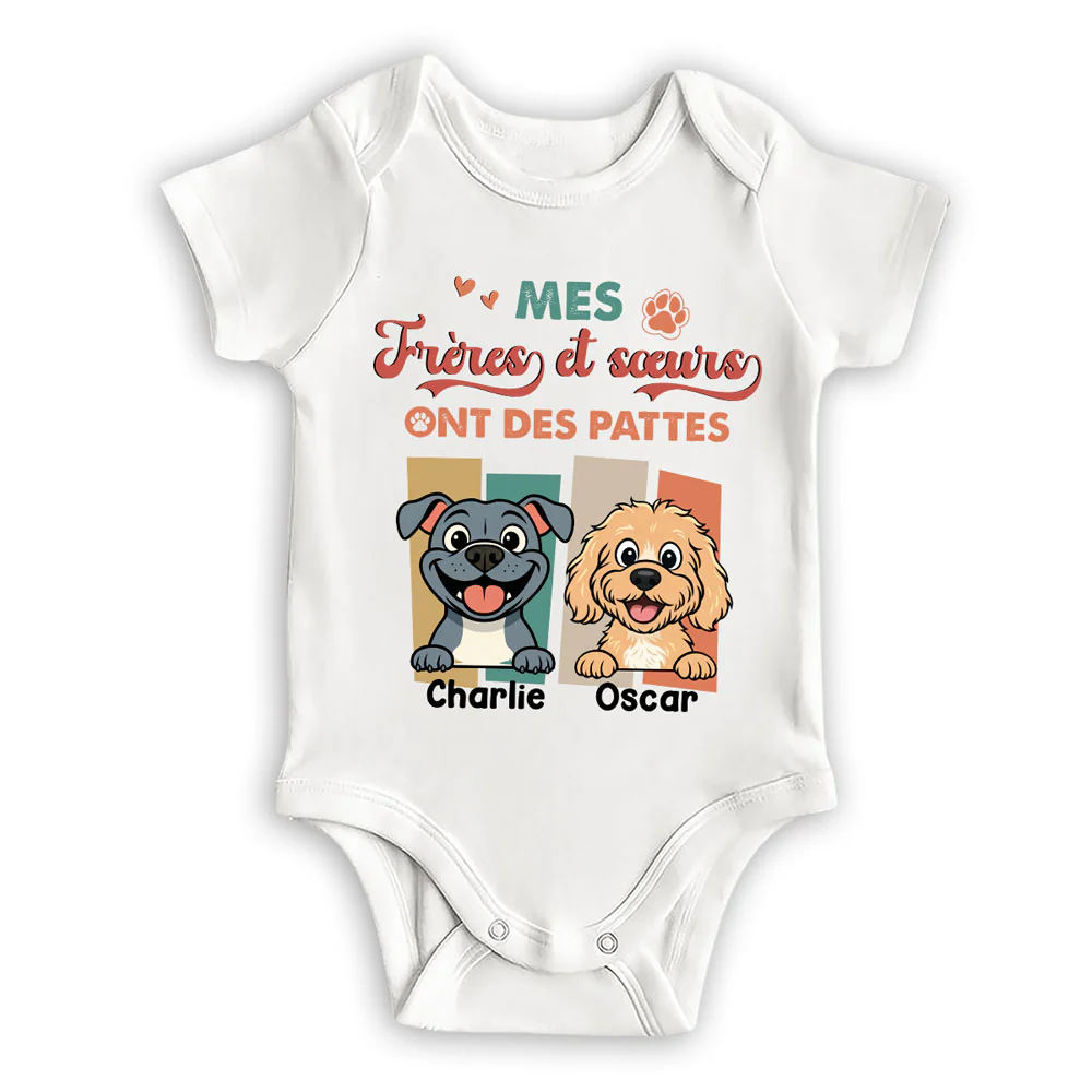 Frères Et Sœurs Avec Des Pattes - Body Bébé Personnalisé