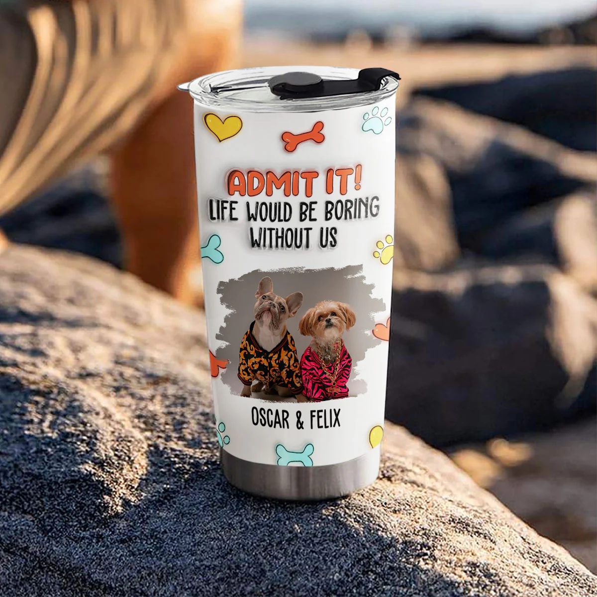 Funny Admit It Dog Photo - Personalized Custom 3D Inflated Effect Tumbler - Image 4
