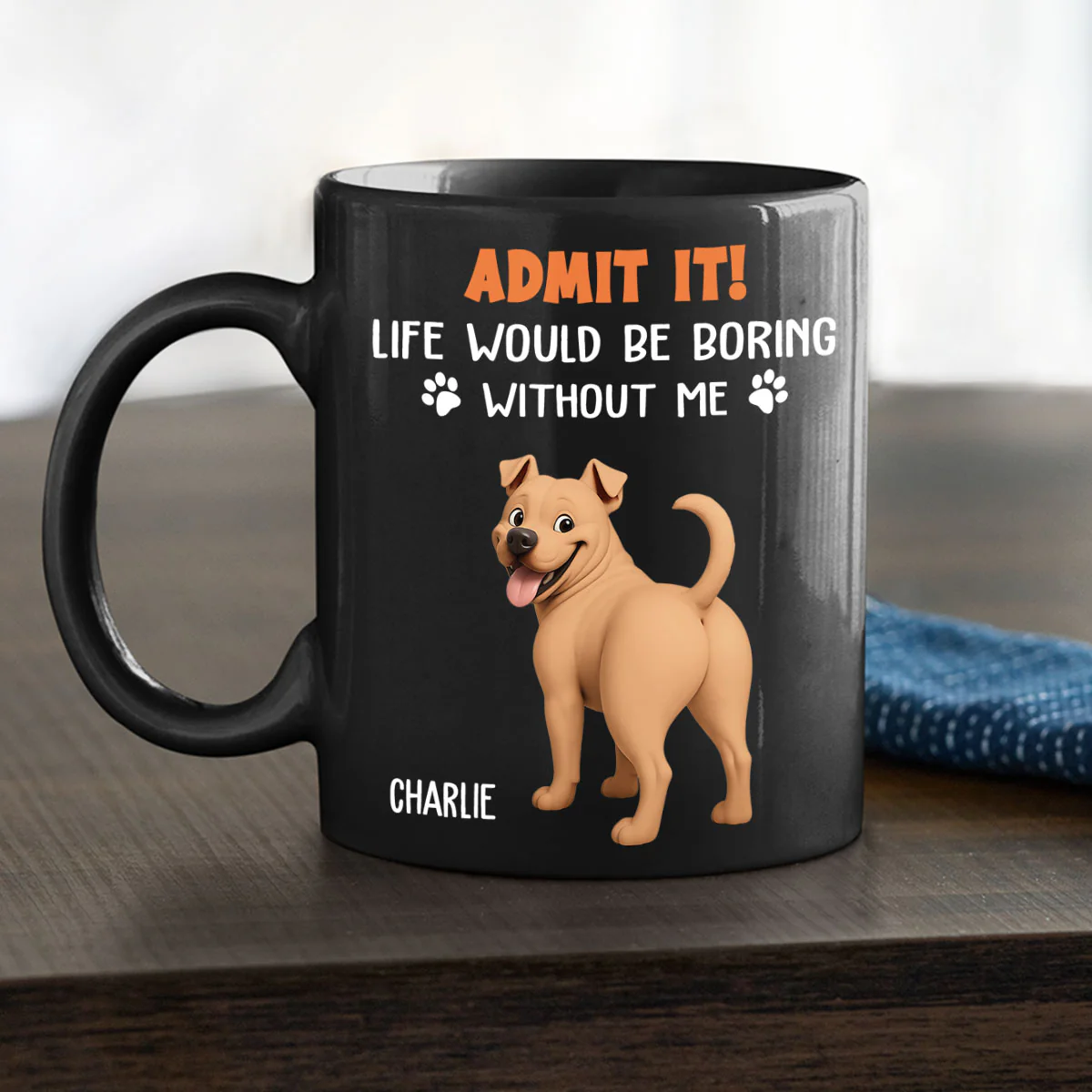 Funny Butt Admit It - Personalized Custom Coffee Mug - Image 2