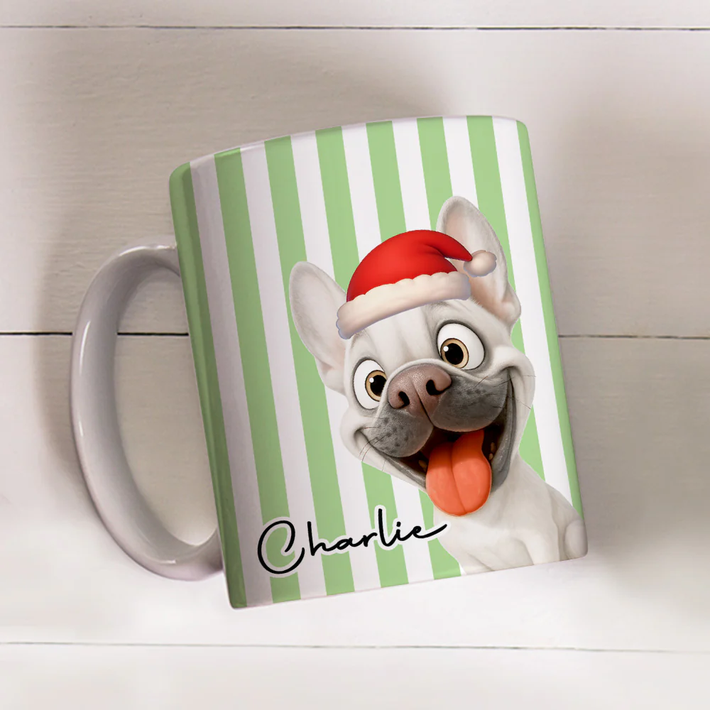 Funny Caricature Dog Christmas - Personalized Custom Coffee Mug - Image 4