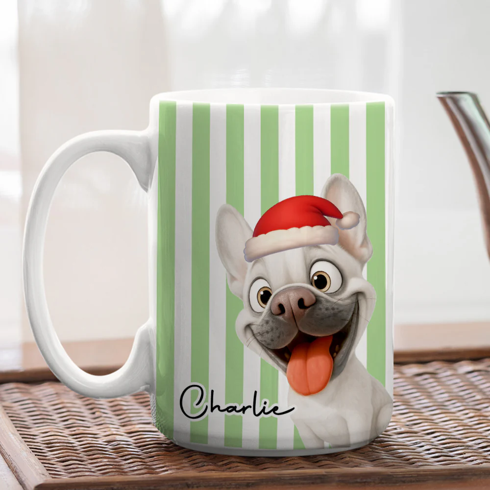 Funny Caricature Dog Christmas - Personalized Custom Coffee Mug - Image 5