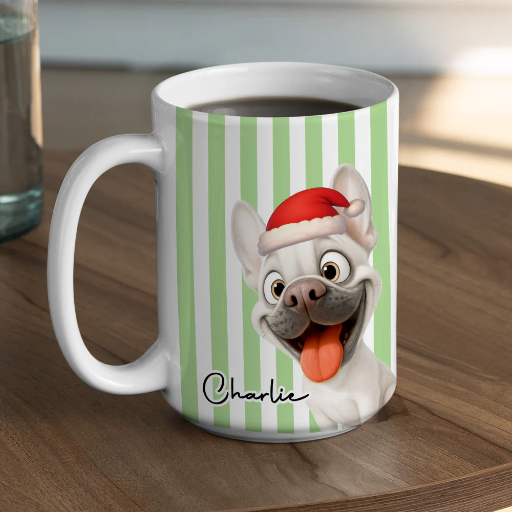 Funny Caricature Dog Christmas - Personalized Custom Coffee Mug - Image 6