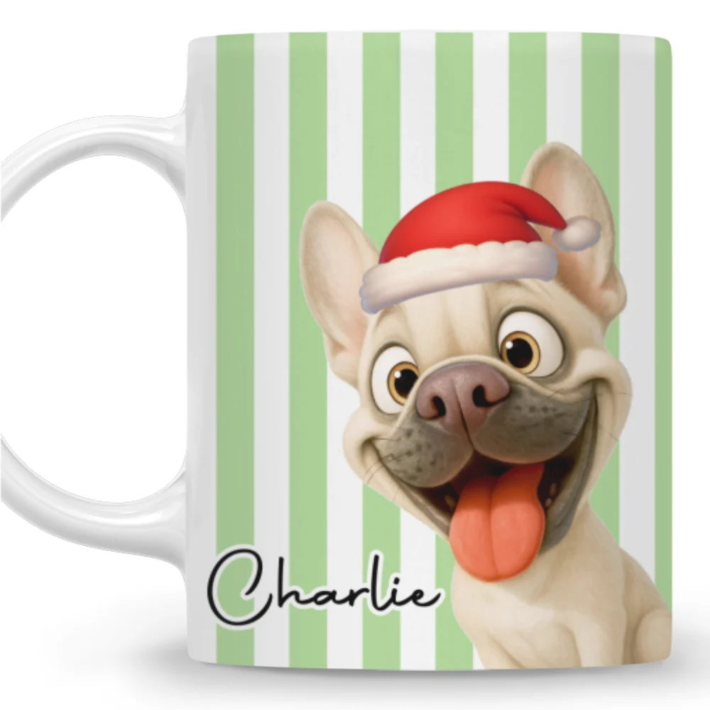 Funny Caricature Dog Christmas - Personalized Custom Coffee Mug - Image 8