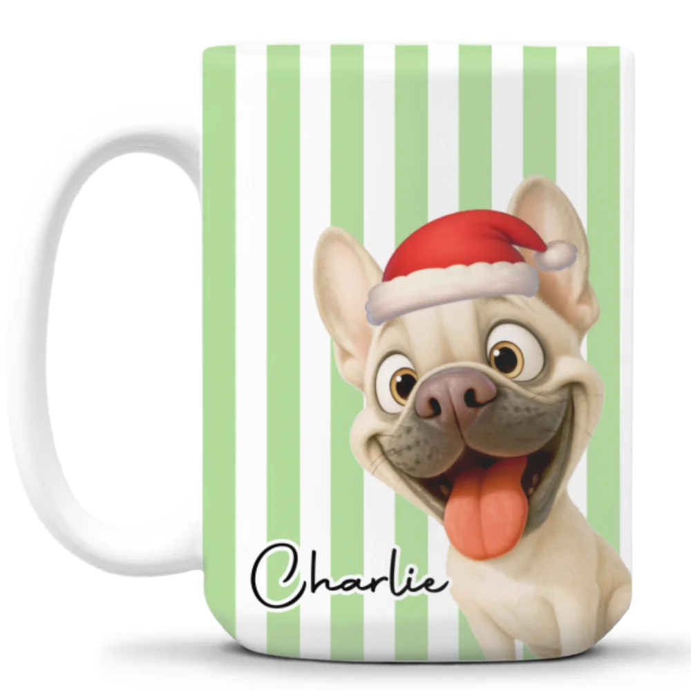 Funny Caricature Dog Christmas - Personalized Custom Coffee Mug - Image 9
