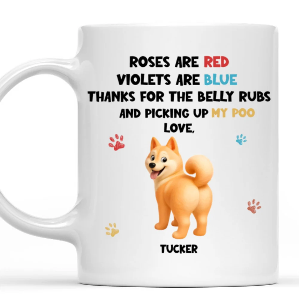 Funny Cartoon Red And Blue Dog - Personalized Custom Coffee Mug - Image 7