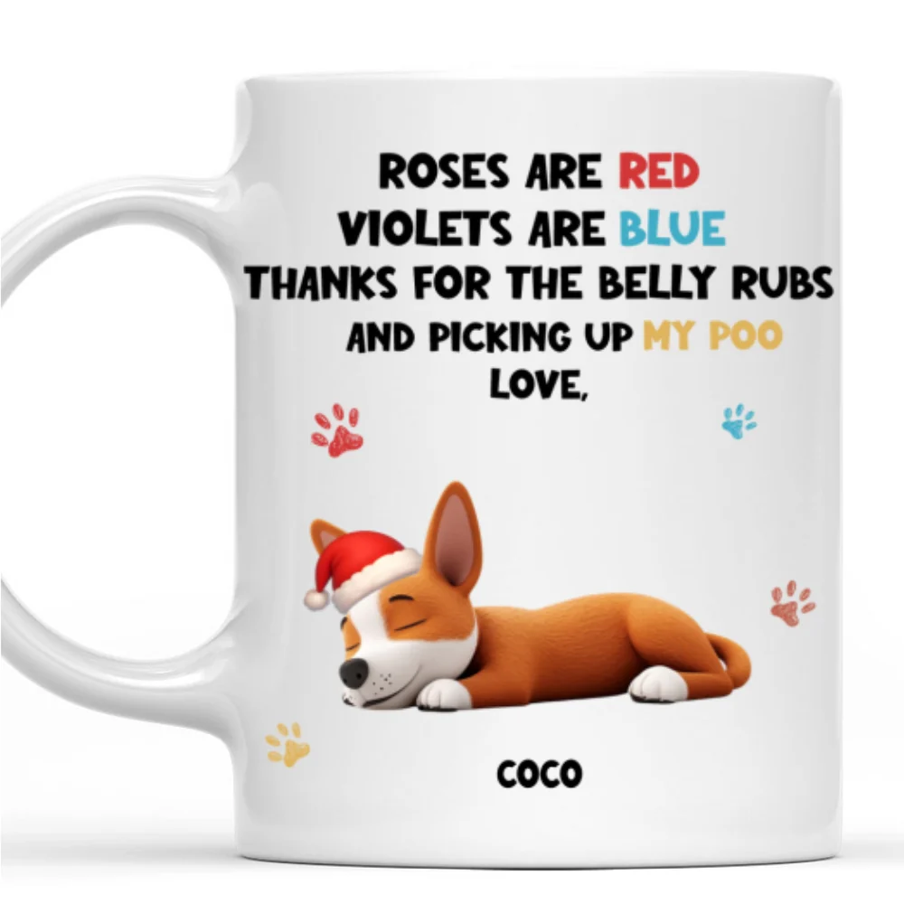 Funny Cartoon Red And Blue Dog Sleeping - Personalized Custom Coffee Mug - Image 7