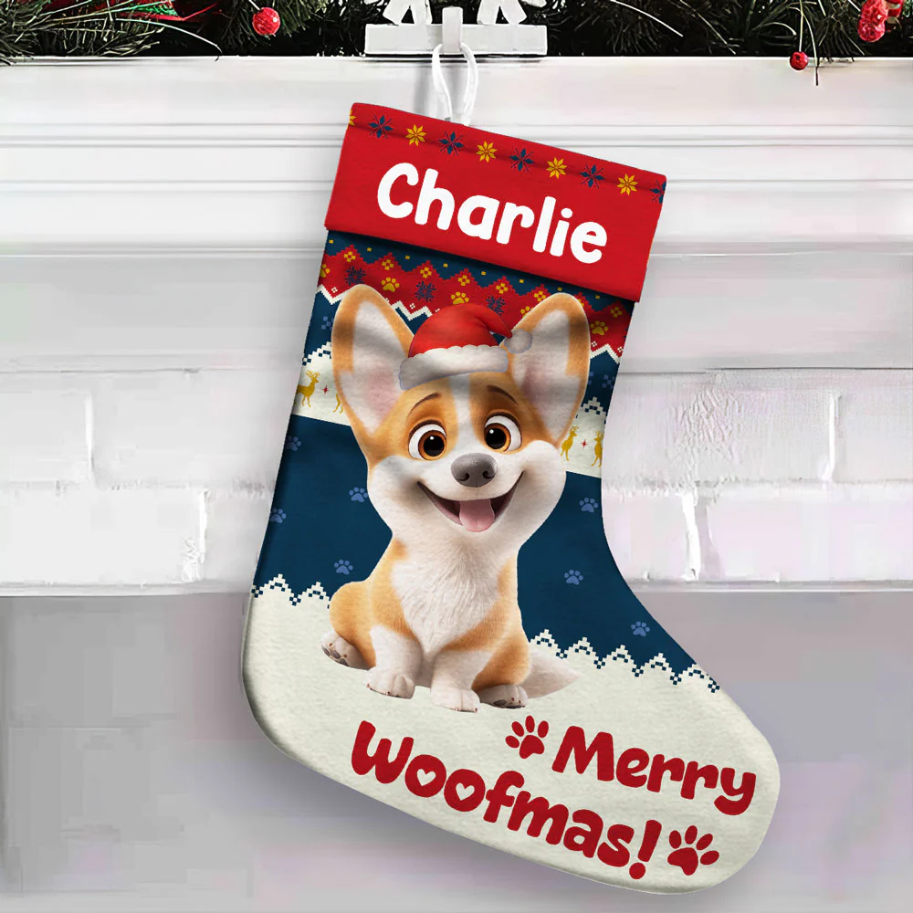 Funny Cat Christmas - Personalized Custom Christmas Stocking - Image 2