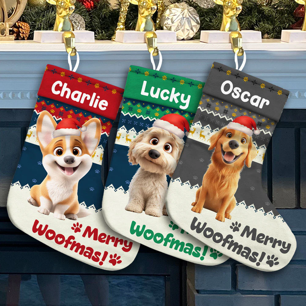 Funny Dog Christmas - Personalized Custom Christmas Stocking