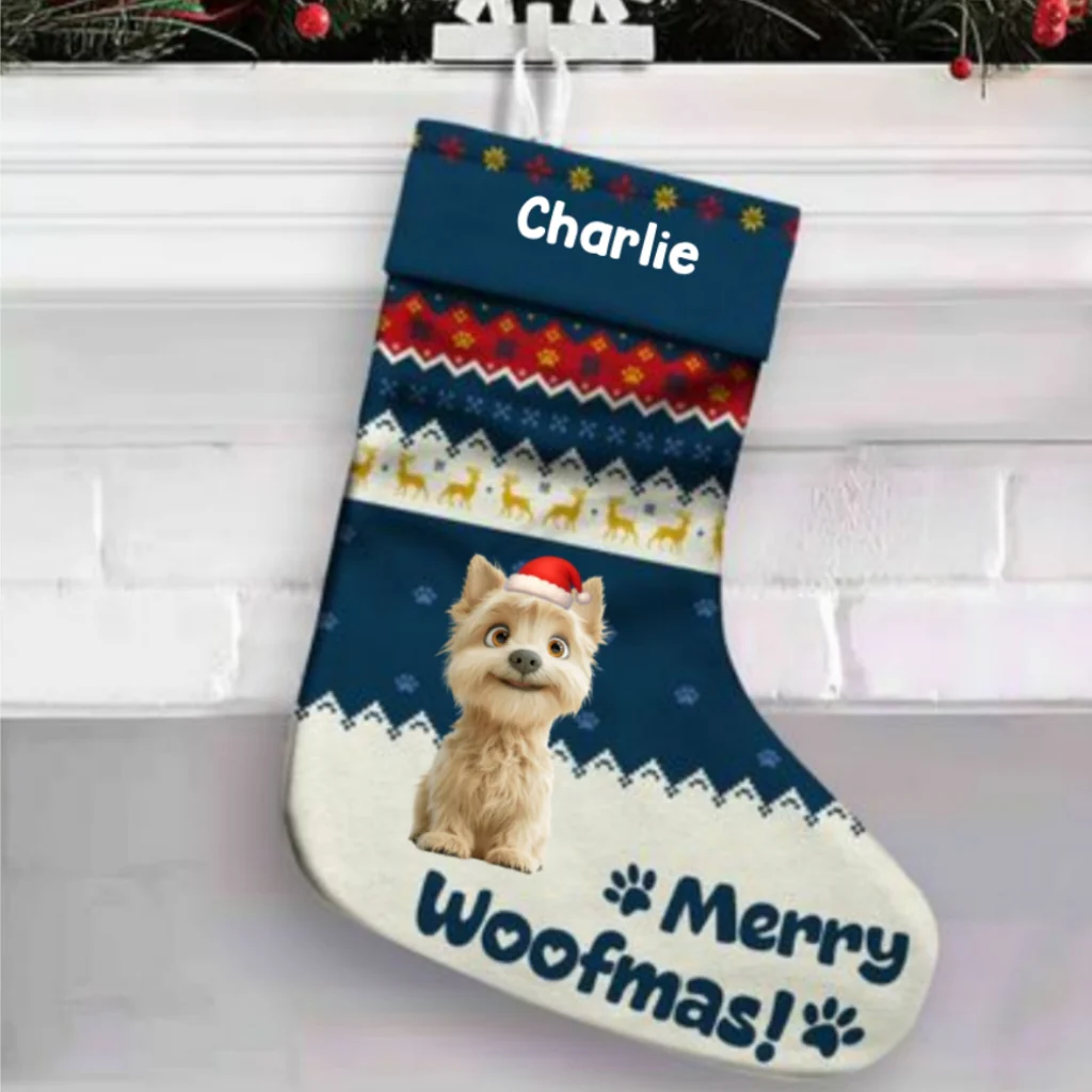 Funny Dog Christmas - Personalized Custom Christmas Stocking - Image 6