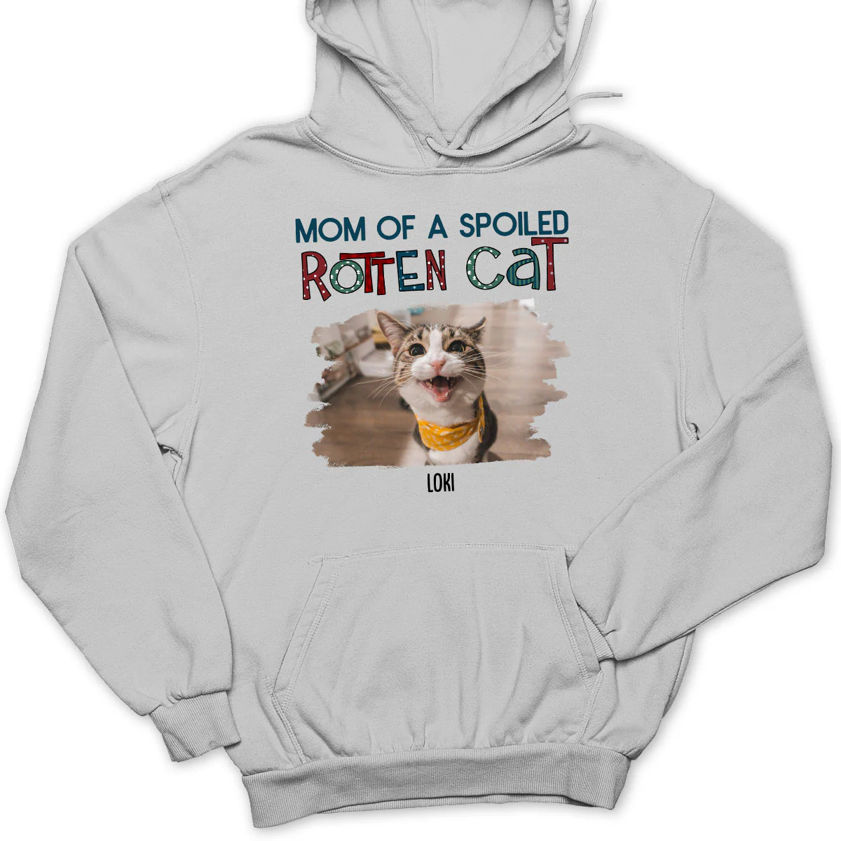 Funny Mom Dad Cat Christmas Photo - Personalized Custom Hoodie
