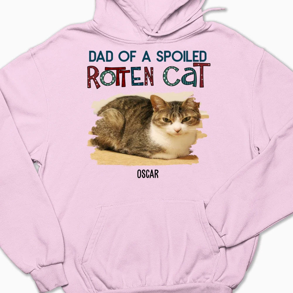 Funny Mom Dad Cat Christmas Photo - Personalized Custom Hoodie - Image 7