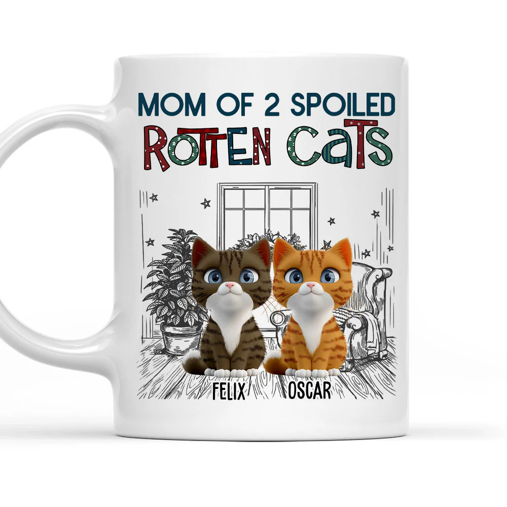 Funny Mom Dad Cat Normal - Personalized Custom Coffee Mug