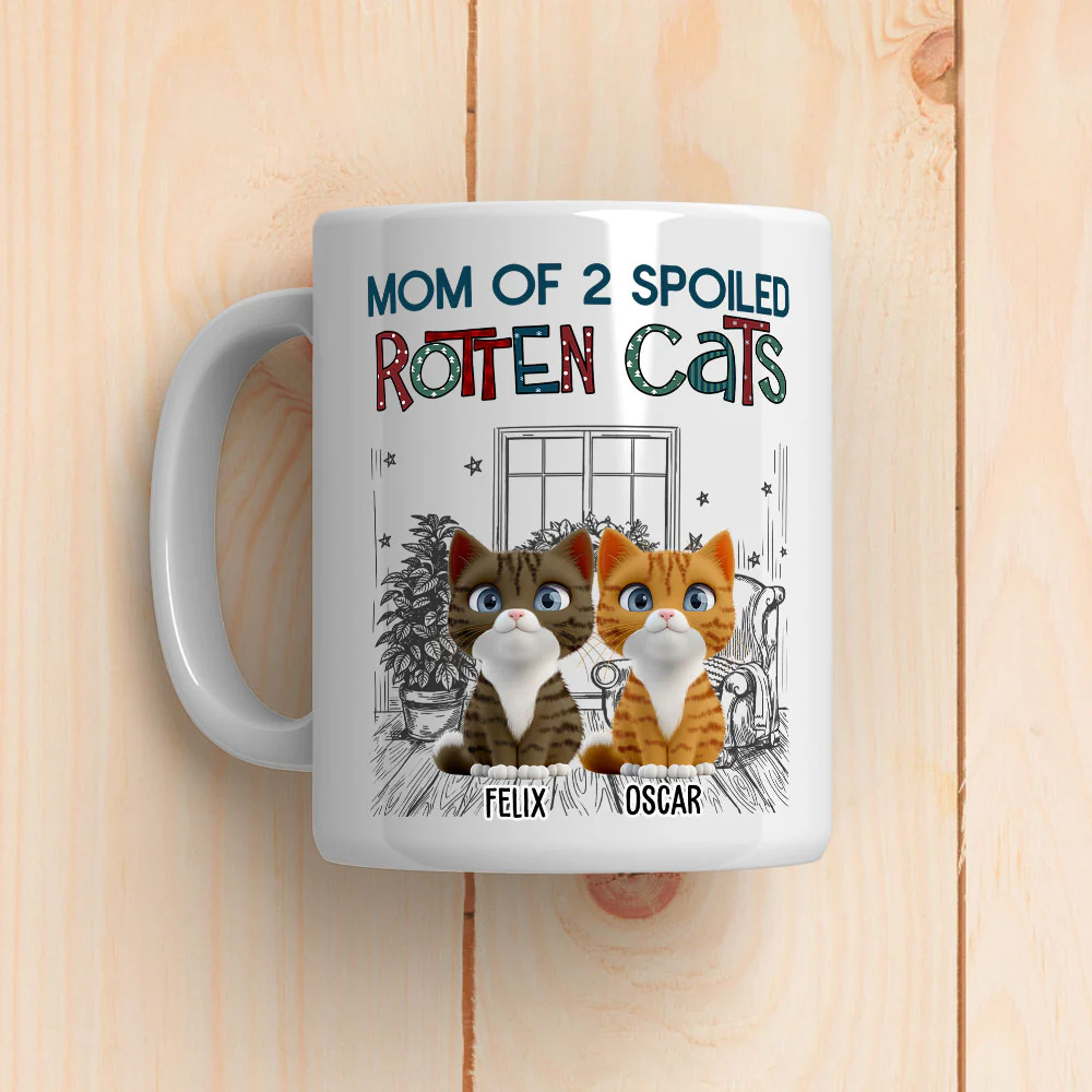 Funny Mom Dad Cat Normal - Personalized Custom Coffee Mug - Image 3
